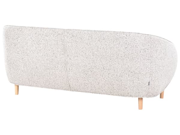 3-seters Sofa Lys Beige To Stoffer Polyester Stoff Myk Teksturert Buet Design Moderne Kunst Dekor Stil
