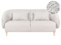 Miniatyrbilde 1 av 11: 3-seters Sofa Lys Beige To Stoffer Polyester Stoff Myk Teksturert Buet Design Moderne Kunst Dekor Stil