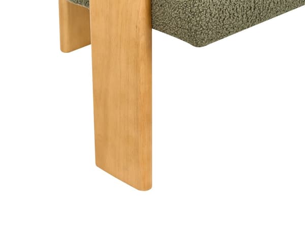 Sofa Grønn Lysebrun Boucléstoff Ben i tre 2-seter Retro design Stue