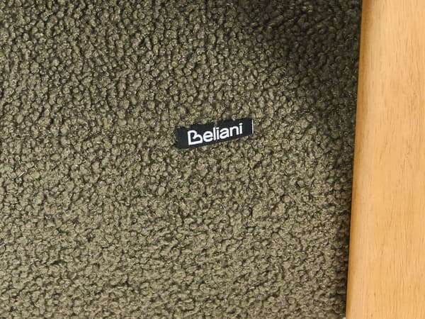 Sofa Grønn Lysebrun Boucléstoff Ben i tre 2-seter Retro design Stue