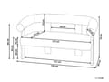 Miniatyrbilde 3 av 11: Sofa Svart Mørkebrun Boucléstoff Ben i tre 2-seter Retro design Stue