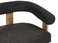 Miniatyrbilde 9 av 11: Sofa Svart Mørkebrun Boucléstoff Ben i tre 2-seter Retro design Stue