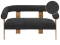 Miniatyrbilde 1 av 11: Sofa Svart Mørkebrun Boucléstoff Ben i tre 2-seter Retro design Stue