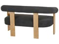 Miniatyrbilde 7 av 11: Sofa Svart Lysebrun Boucléstoff Ben i tre 2-seter Retro design Stue