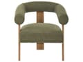 Miniatyrbilde 9 av 11: Sofasett Grønn og Mørkebrun 2 seters Lenestol Boucle Polstring Retro Design Treben Stue