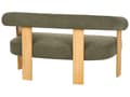 Miniatyrbilde 7 av 11: Sofasett Grønn og Lysebrun 2 seters Lenestol Boucle Polstring Retro Design Treben Stue