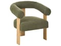 Miniatyrbilde 8 av 11: Sofasett Grønn og Lysebrun 2 seters Lenestol Boucle Polstring Retro Design Treben Stue