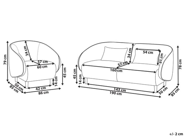 Moderne 4-seters Stuegruppe Stoff Grønn Sofa Lenestol Stuesett