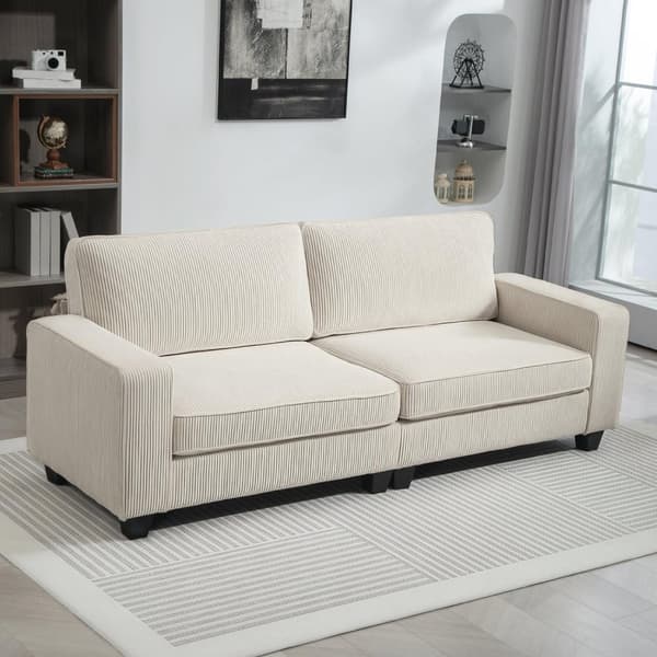 ROOTZ 3 -SEATER SOFA - Stue Couch - White Sofa - Optimal support - 227 x 84 x 87 cm