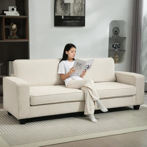 ROOTZ 3 -SEATER SOFA - Stue Couch - White Sofa - Optimal support - 227 x 84 x 87 cm