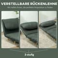 Miniatyrbild 5 av 10: Rootz 2 -i -1 sovande fåtölj gästbädd - Cabriolet Soffa - Fällbar säng - Justerbar komfort - 82 cm x 89 cm x 83 cm - Grönt