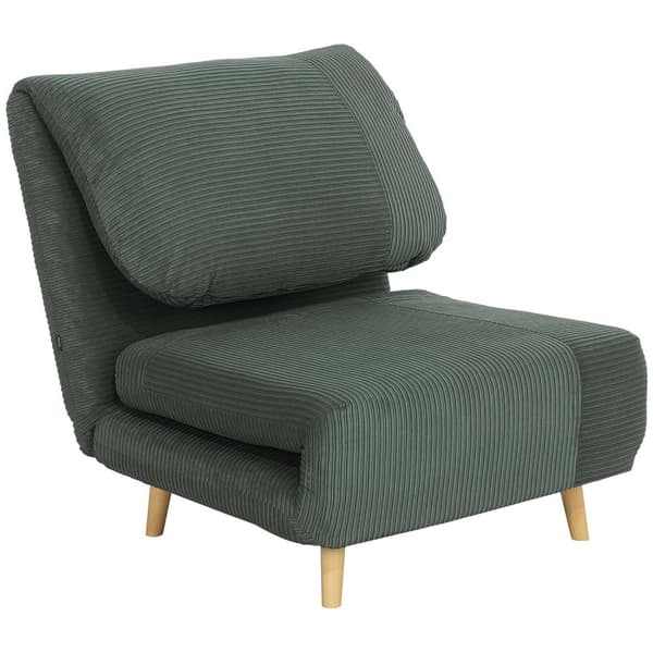 Rootz 2 -i -1 sovande fåtölj gästbädd - Cabriolet Soffa - Fällbar säng - Justerbar komfort - 82 cm x 89 cm x 83 cm - Grönt