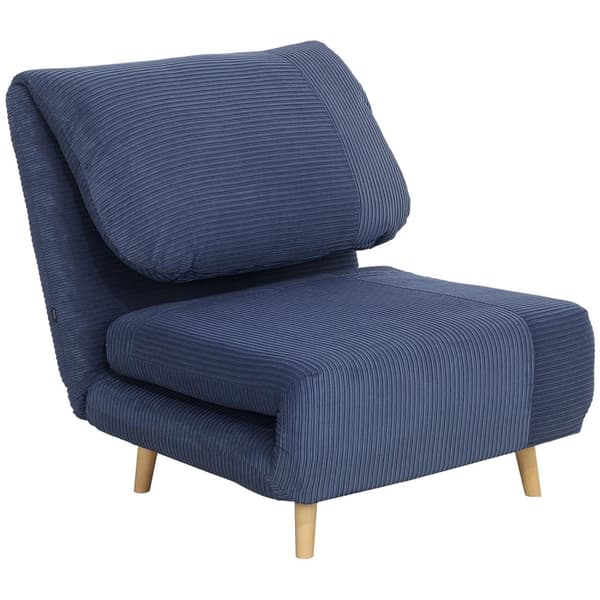 Rootz 2 -i -1 sovende lænestol - gæsteseng - konvertibel sofa - justerbar nakkestøtte - pladssparer - 82 cm x 89 cm x 83 cm - Blå