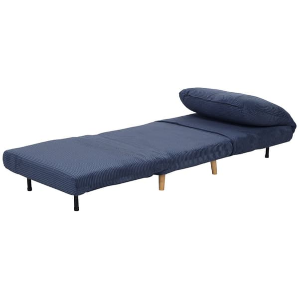 Rootz 2 -i -1 sovende lænestol - gæsteseng - konvertibel sofa - justerbar nakkestøtte - pladssparer - 82 cm x 89 cm x 83 cm - Blå