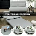 Miniatyrbild 4 av 10: Rootz 2 -sits soffa - Relax soffa - soffa med sömnfunktion - Velvet Optics, inkl. 2 kuddar, 130 x 78 x 79 cm, grå
