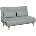 Miniatyrbild 10 av 10: Rootz 2 -sits soffa - Relax soffa - soffa med sömnfunktion - Velvet Optics, inkl. 2 kuddar, 130 x 78 x 79 cm, grå