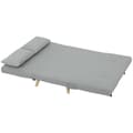 Miniatyrbild 1 av 10: Rootz 2 -sits soffa - Relax soffa - soffa med sömnfunktion - Velvet Optics, inkl. 2 kuddar, 130 x 78 x 79 cm, grå