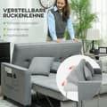 Miniatyrbild 6 av 10: Rootz 4 -i -1 soffa - Justerbar soffa - Soffbädd - Velvet Tyg & kuddar - 140,5 cm x 90,5 cm x 89 cm - Förbättra elegans