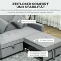Miniatyrbild 7 av 10: Rootz 4 -i -1 soffa - Justerbar soffa - Soffbädd - Velvet Tyg & kuddar - 140,5 cm x 90,5 cm x 89 cm - Förbättra elegans