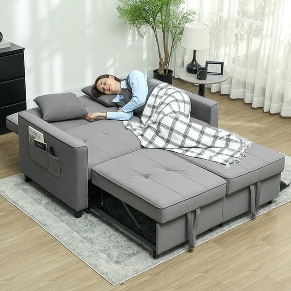 Rootz 4 -i -1 soffa - Justerbar soffa - Soffbädd - Velvet Tyg & kuddar - 140,5 cm x 90,5 cm x 89 cm - Förbättra elegans