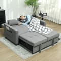 Miniatyrbild 8 av 10: Rootz 4 -i -1 soffa - Justerbar soffa - Soffbädd - Velvet Tyg & kuddar - 140,5 cm x 90,5 cm x 89 cm - Förbättra elegans