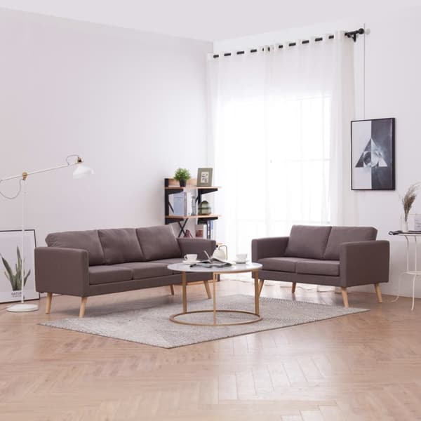 Soffgrupp 2 delar tyg taupe