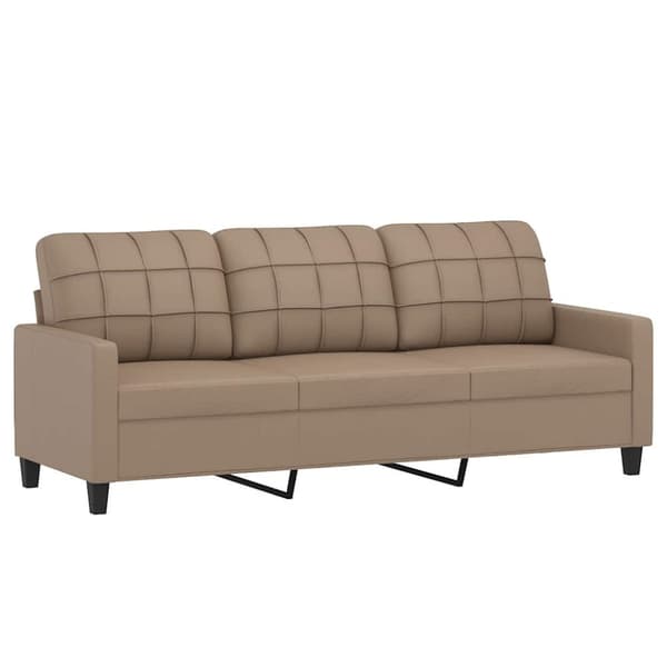 3-sitssoffa cappuccino 180 cm konstläder