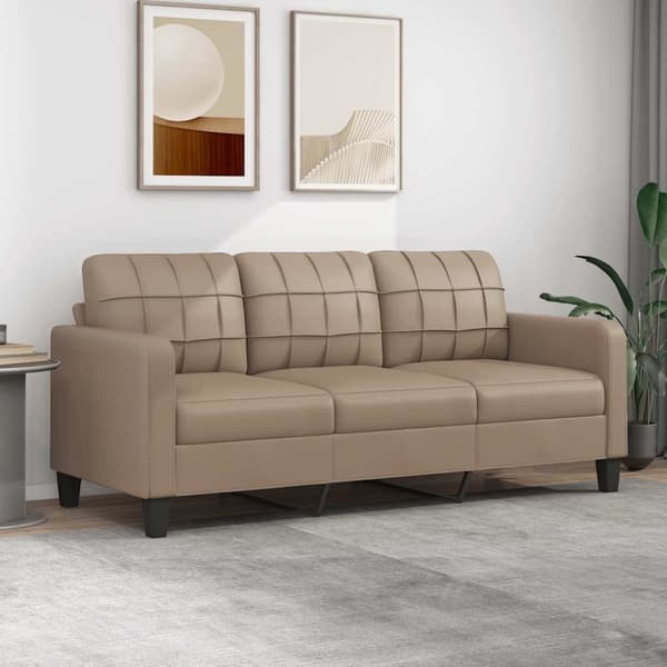 3-sitssoffa cappuccino 180 cm konstläder