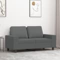 Miniatyrbild 1 av 2: Soffa 2-sits mörkgrå 120 cm tyg