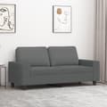 Miniatyrbild 1 av 2: Soffa 2-sits mörkgrå 140 cm tyg