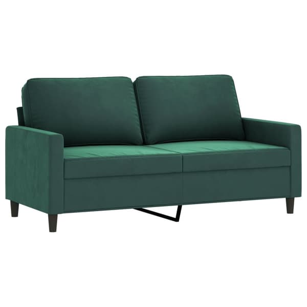 Soffa 2-sits mörkgrön 140 cm sammet