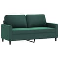 Miniatyrbild 2 av 2: Soffa 2-sits mörkgrön 140 cm sammet