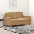 Miniatyrbild 1 av 2: Soffa 2-sits brun 140 cm sammet