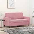 Miniatyrbild 1 av 2: Soffa 2-sits rosa 120 cm sammet