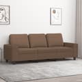 Miniatyrbild 1 av 2: 3-sitssoffa brun 180 cm tyg