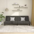 Miniatyrbild 1 av 2: Bäddsoffa 2-sits mörkgrå sammet