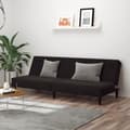 Miniatyrbild 1 av 2: Bäddsoffa 2-sits svart sammet