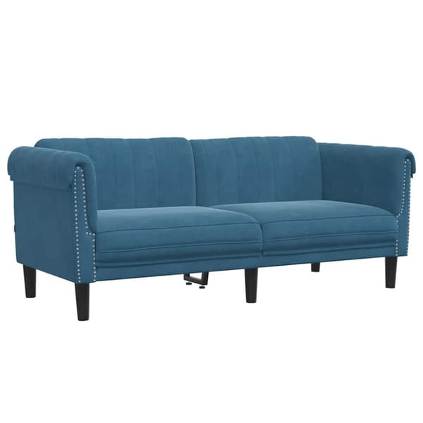 Soffa 2-sits blå sammet