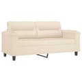 Miniatyrbild 2 av 2: 2-sitssoffa Beige 140 cm mikrofibertyg