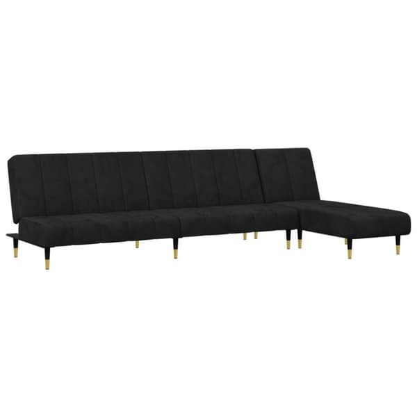 Soffgrupp 2 delar svart sammet
