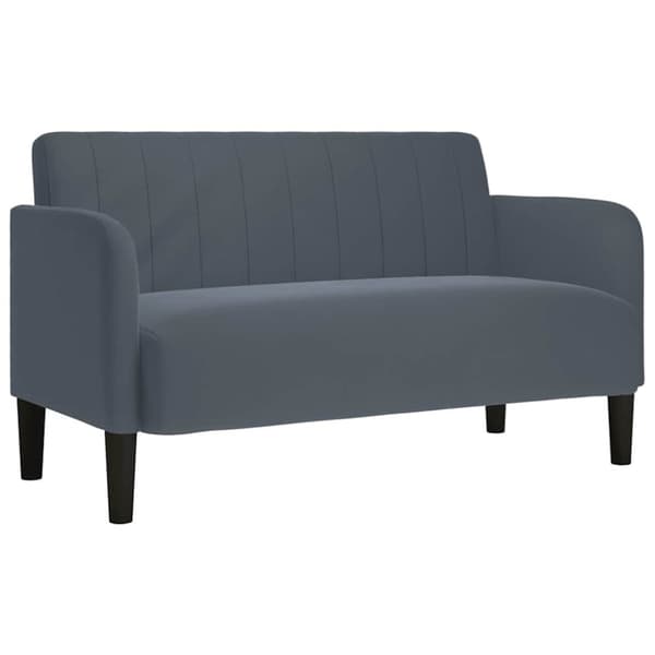 Loveseat soffa mörkgrå 109 cm sammet