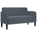 Miniatyrbild 2 av 2: Loveseat soffa mörkgrå 109 cm sammet