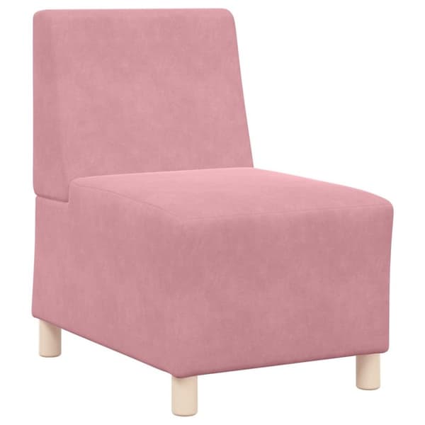 Soffstol rosa 55 cm sammet