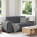 Miniatyrbild 1 av 2: Loveseat soffa mörkgrå 140 cm sammet