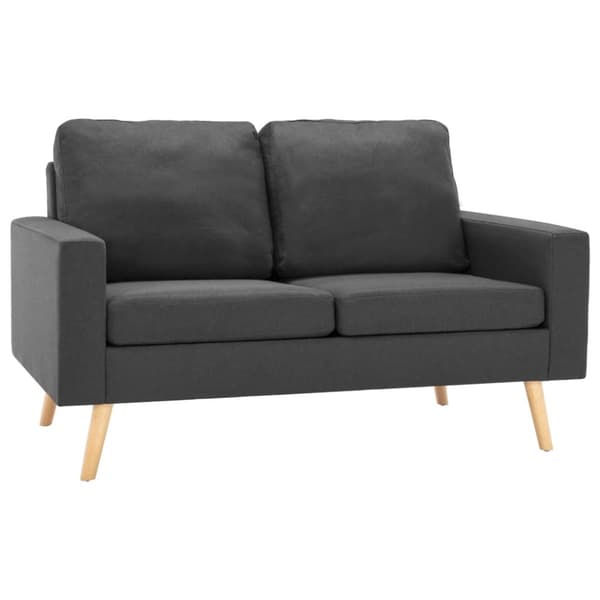 Soffa 2-sits mörkgrå tyg