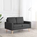 Miniatyrbild 1 av 2: Soffa 2-sits mörkgrå tyg