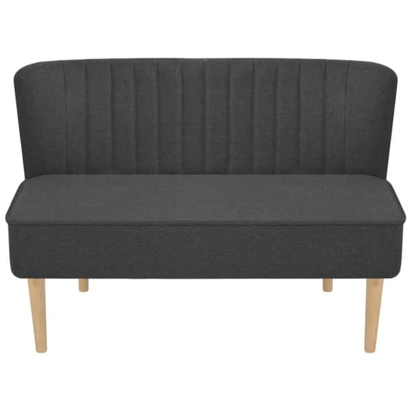 Soffa tyg 117x55,5x77 cm mörkgrå