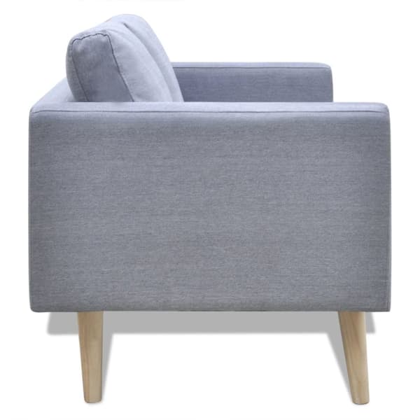 Soffa 2-sits tyg ljusgrå