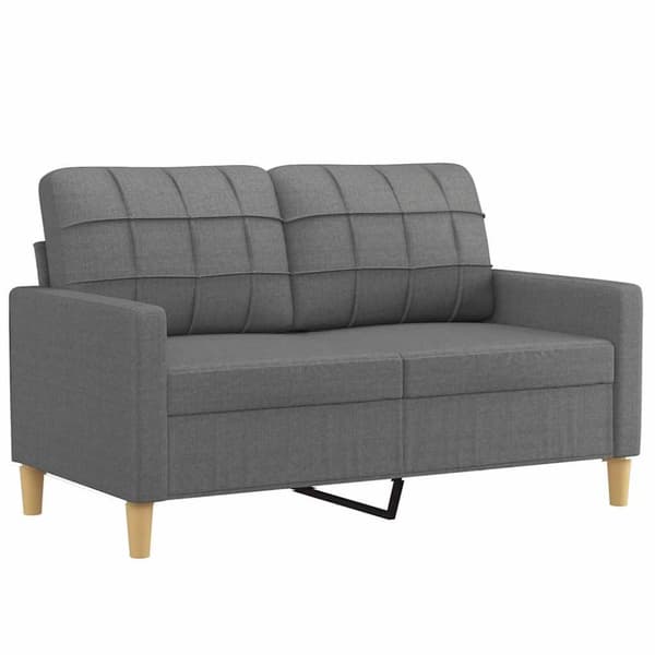 Soffa 2-sits mörkgrå 120 cm tyg