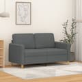 Miniatyrbild 1 av 2: Soffa 2-sits mörkgrå 120 cm tyg